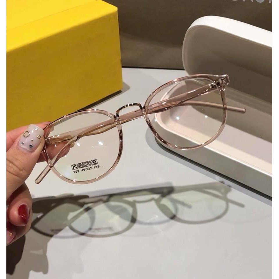 Gọng kính cận nhựa dẻo mắt tròn nhiều màu 209 BUCSHOP nam nữ | BigBuy360 - bigbuy360.vn