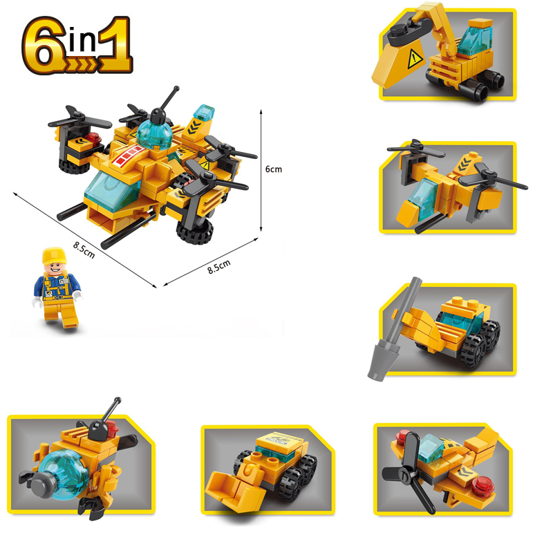 LEGO Đồ Chơi Lắp Ráp Mô Hình Xe Tăng Quân Đội 6 Trong 1 Diy Cho Bé