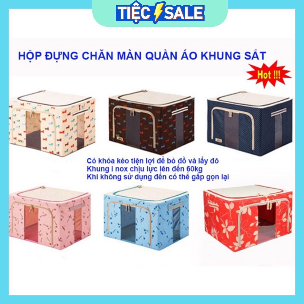 Hộp Đựng Quần Áo Chăn Màn Khung Thép Cao Cấp Loại To Tiện Lợi