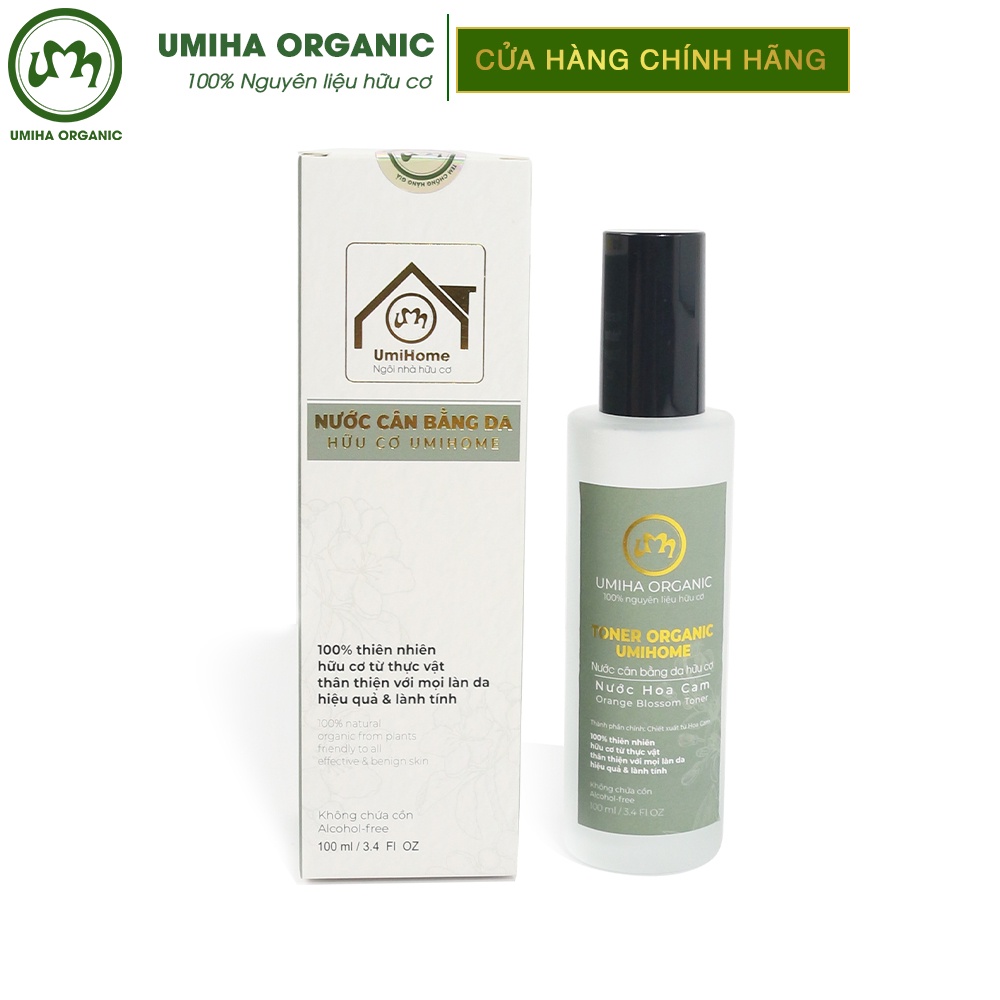 Nước Cân Bằng Da Hoa Cam Hữu Cơ Umiha Organic 100ml Làm Sạch, Dưỡng Ẩm, Se Khít Lỗ Chân Lông