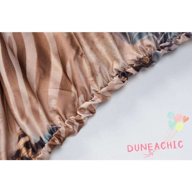 DUNEA Đầm Sát Nách Cổ Tròn In Hình Nghệ Thuật Thời Trang Đi Biển Trẻ Trung Cho Nữ