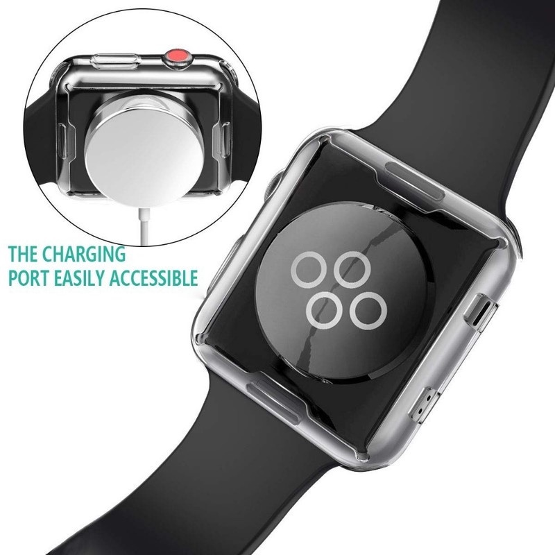 Ốp TPU bảo vệ màn hình 45mm 41mm 44MM 40MM 42 38MM cho iwatch series 7 SE 6 5 4 3