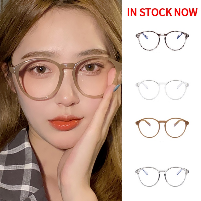 Mắt kính có gọng tròn tròng trong suốt chống ánh sáng xanh dương khi dùng máy tính dành cho nam và nữ