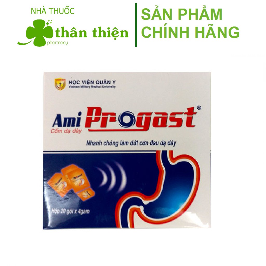 Cốm dạ dày Amiprogast - hỗ trợ làm giảm các triệu chứng viêm đau dạ dày, tá tràng (20 gói)