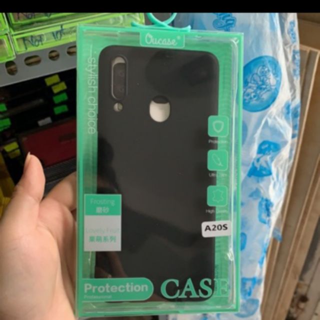 Ốp dẻo vu màu đen samsung galaxy A20s /A02/A02s/A22 4G/A22 5G/A03s/A03 chính hãng ou case (tặng kính)