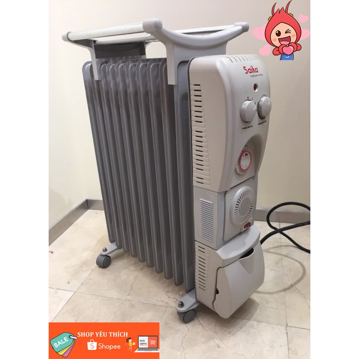 Máy sưởi dầu 11 thanh SAIKO OR-5211T bảo hành 18 tháng chính hãng