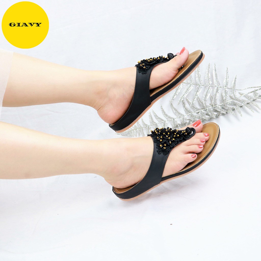 Dép kẹp nữ thời trang kết hoa H235 - GIAVY