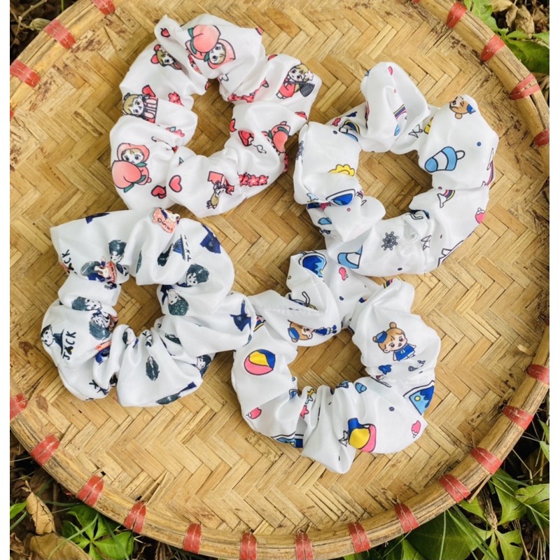 Scrunchie mẫu mới bò sữa đẹp giá rẻ