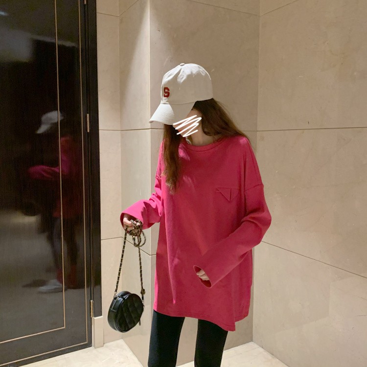 Áo Thun Tay Dài Cổ Tròn Dáng Rộng Thời Trang Cho Nữ | BigBuy360 - bigbuy360.vn