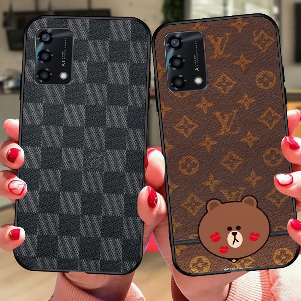 Ốp lưng điện thoại oppo a74 / oppo a94 / oppo a95 thương hiệu LV louis vuit ton in vân da