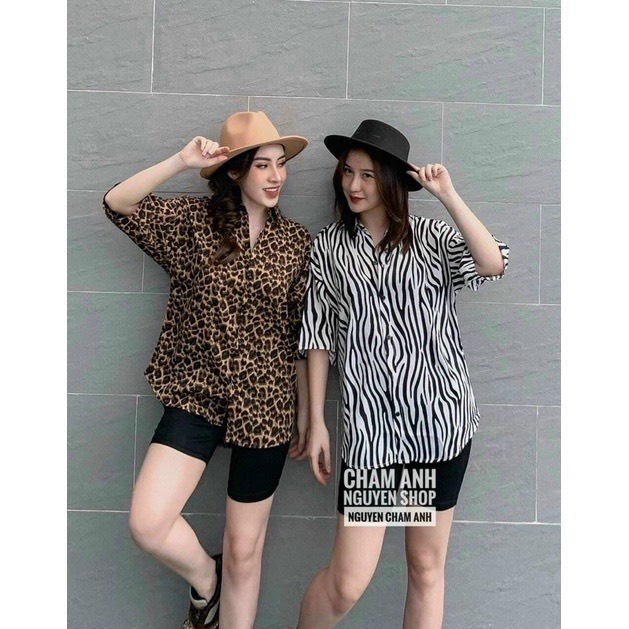 Áo sơ mi nữ cộc tay lỡ form rộng nhiều họa tiết trẻ trung cá tính - Mã A588-PANOSI