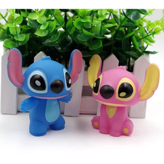 Móc khóa mẫu Stitch xanh và hồng ~ Kèm ảnh thật.