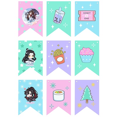 Bộ dây treo 12 cung hoàng đạo DTSN5 trang trí 1m5 phi hành gia jinbeisan siêu anh hùng tfboys trần tình lệnh astronaut