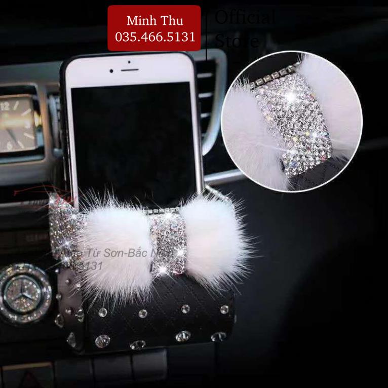 Kẹp Điện Thoại Ô Tô  Đính Đá - Gắn Cửa Gió Điều Hoà Trang Trí Nội Thất Xe Hơi Cao Cấp | BigBuy360 - bigbuy360.vn