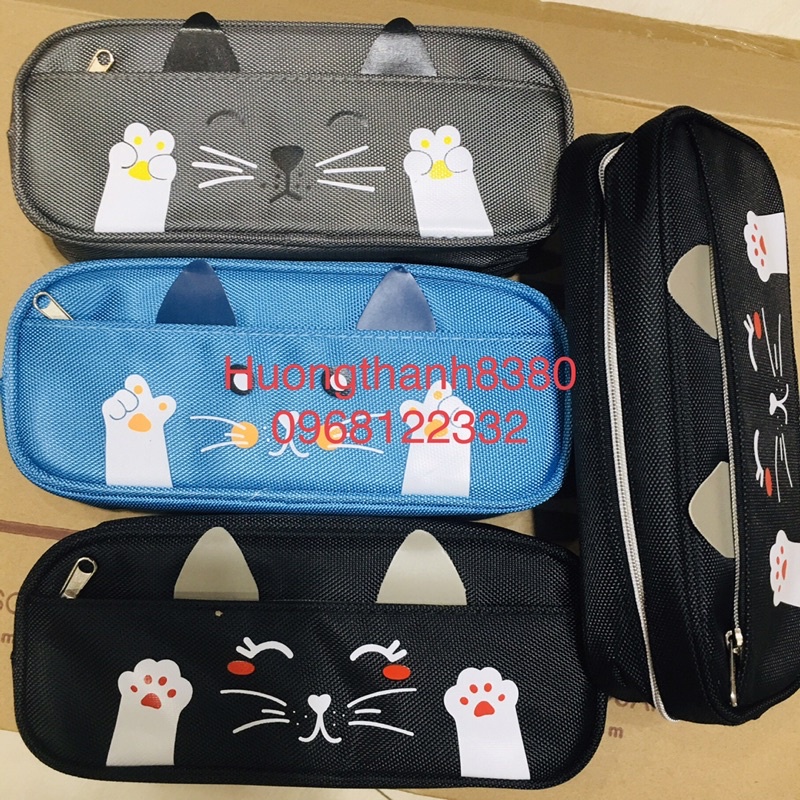 Ví Vải 9867 Hình Mèo Có 2 Ngăn: Hàng Dầy Đẹp