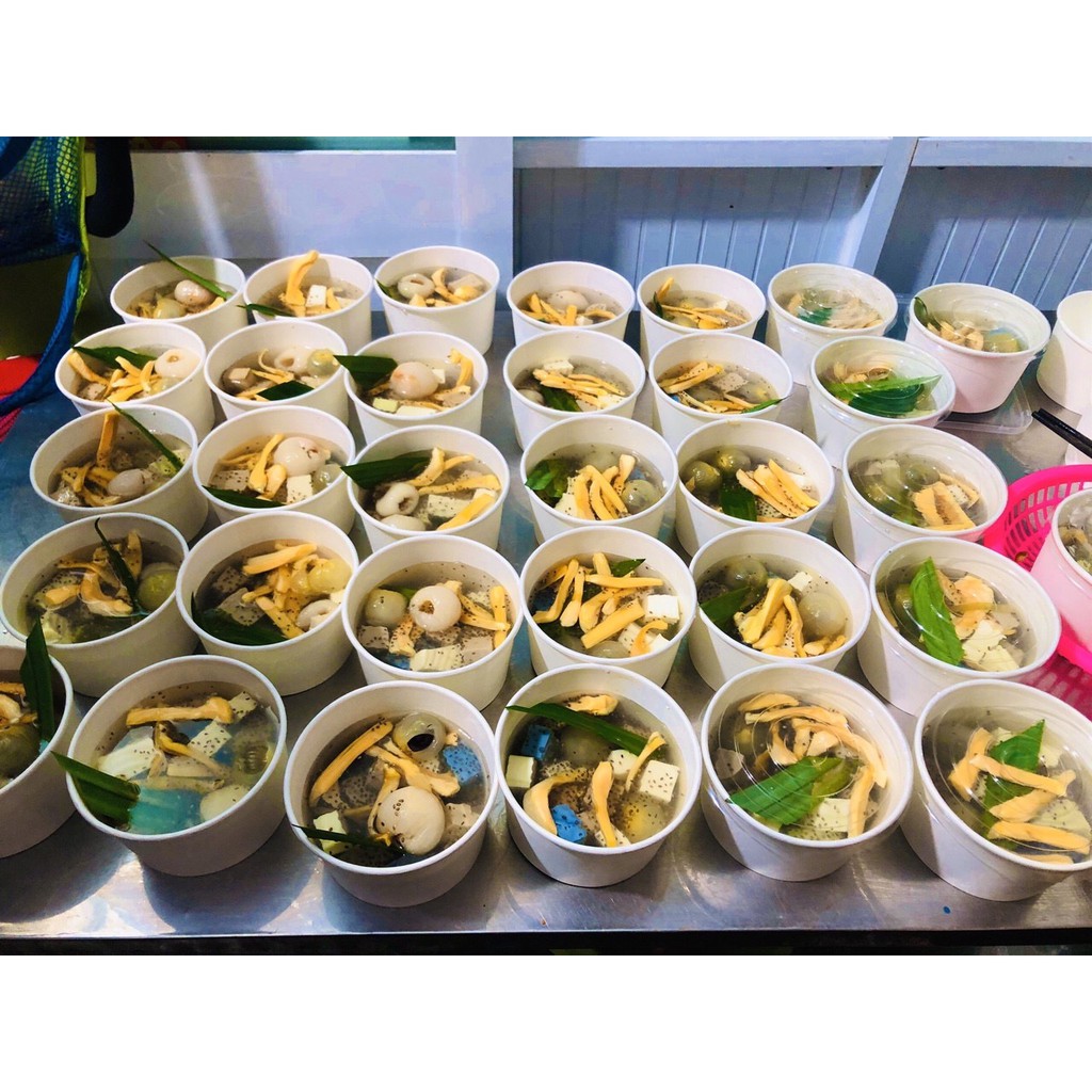 50 cái Hộp giấy, Tô giấy 600ml, Kèm nắp, đựng cháo, bánh, mứt | BigBuy360 - bigbuy360.vn