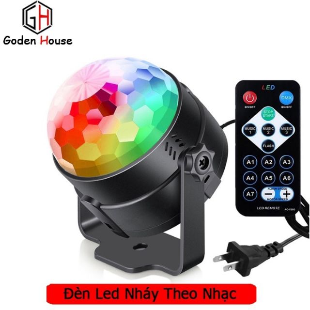 Đèn nháy theo nhạc led cầu Goden House mini