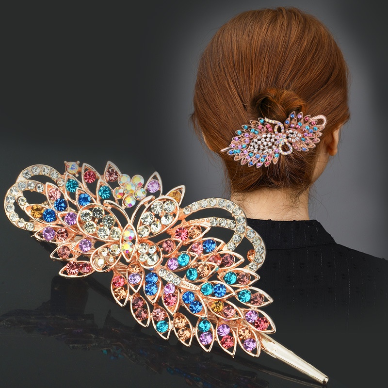 Kẹp Tóc Đính Đá Phong Cách Retro Thời Trang Hàn Quốc