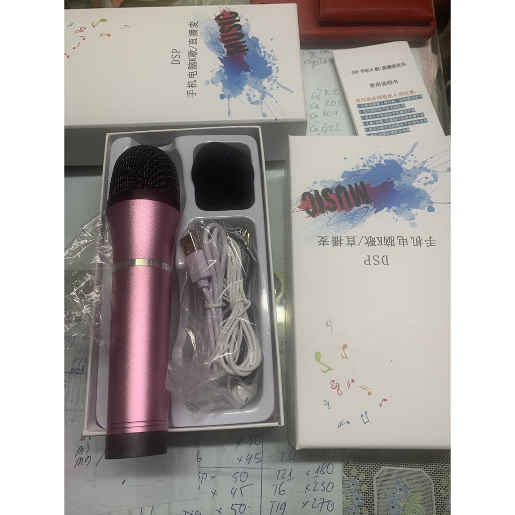 Mic C25 live stream thu âm cao cấp đa năng giả giọng có bluetooth  đầy đủ phụ kiện tai phone