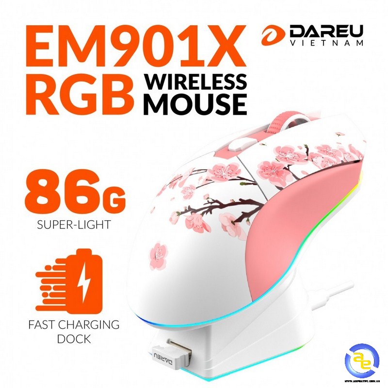 Chuột không dây Dareu EM901X RGB Superlight Wireless Gaming