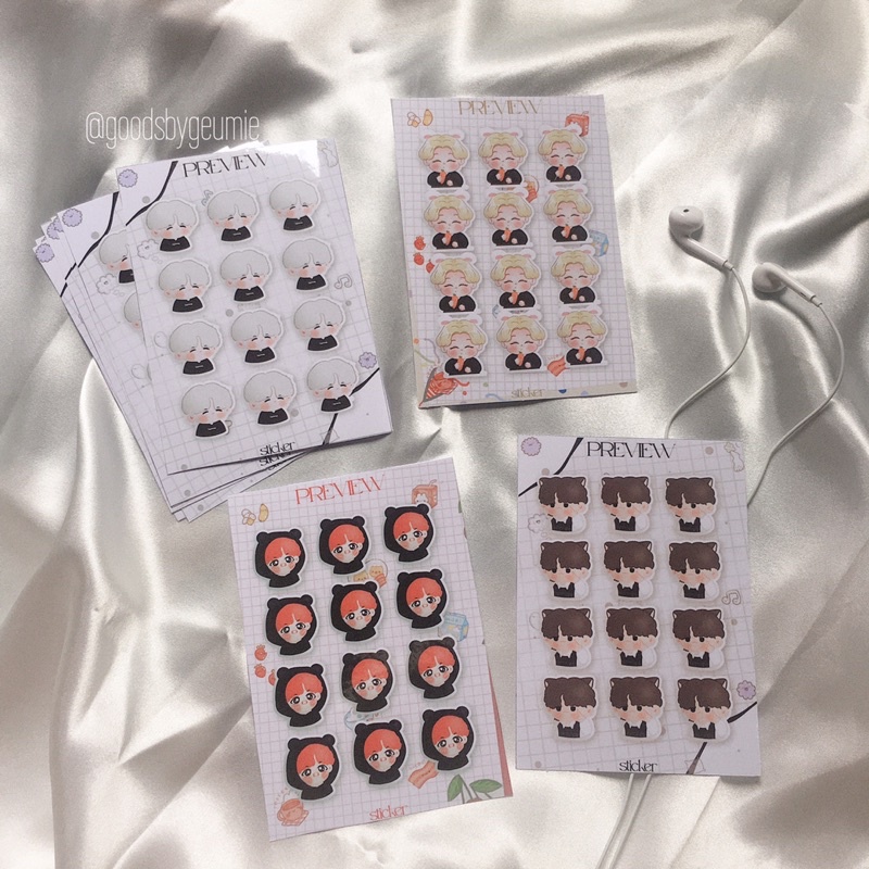 Sticker A6 cán bong chibi BTS & Taekook