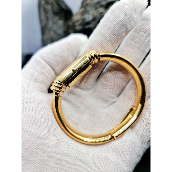 Đồng hồ Pin nữ hiệu Pequinet Thụy sĩ bọc vàng toàn thân siêu đẹp dạng còng
