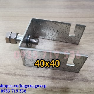 Pát U 40x40 kẹp dưới pin năng lượng mặt trời- solar Panel-SLTP4040