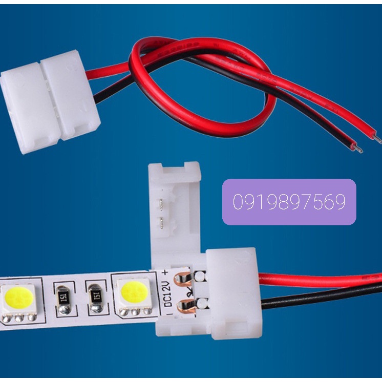 Đầu Nối Led Dây Kẹp Led 12V Cút Nối Nhanh 2 Pin Tiện Dụng - Jack Cái Khớp Nối Chấu 2 Chân K1-4 BLUKA