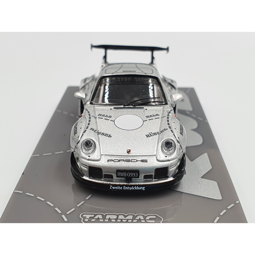 Xe Mô Hình Porsche RWB 993 Special Edition Tỉ lệ 1:64 Hãng sản xuất Tarmac Works ( Bạc )