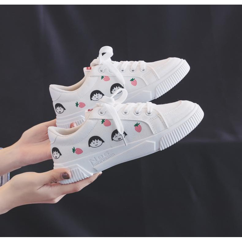 Giày Nữ Trắng hình maruko