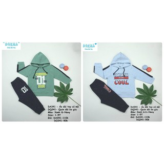 Bộ dài tay có mũ Dokma size 1-5 tuổi