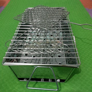 Combo bộ bếp nướng than hoa + 01 vỉ nướng + 10 xiên nướng 25cm-TIẾT KIỆM15K