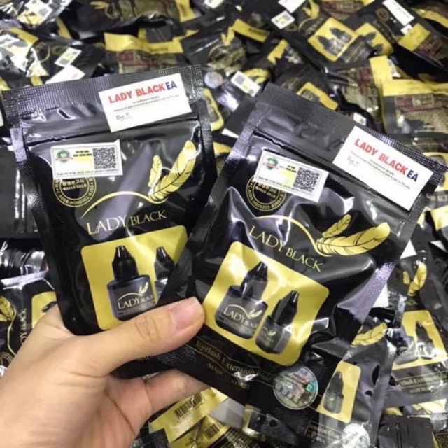 Keo nối mi Lady black bền lâu không cay chính hãng Huyền Linh Nail Mi