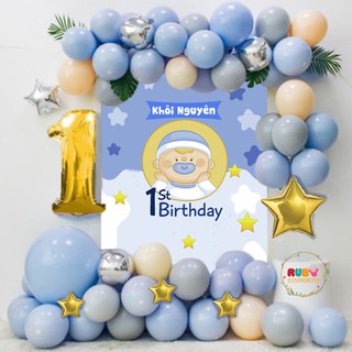 Set bóng trang trí sinh nhật bé trai NH001