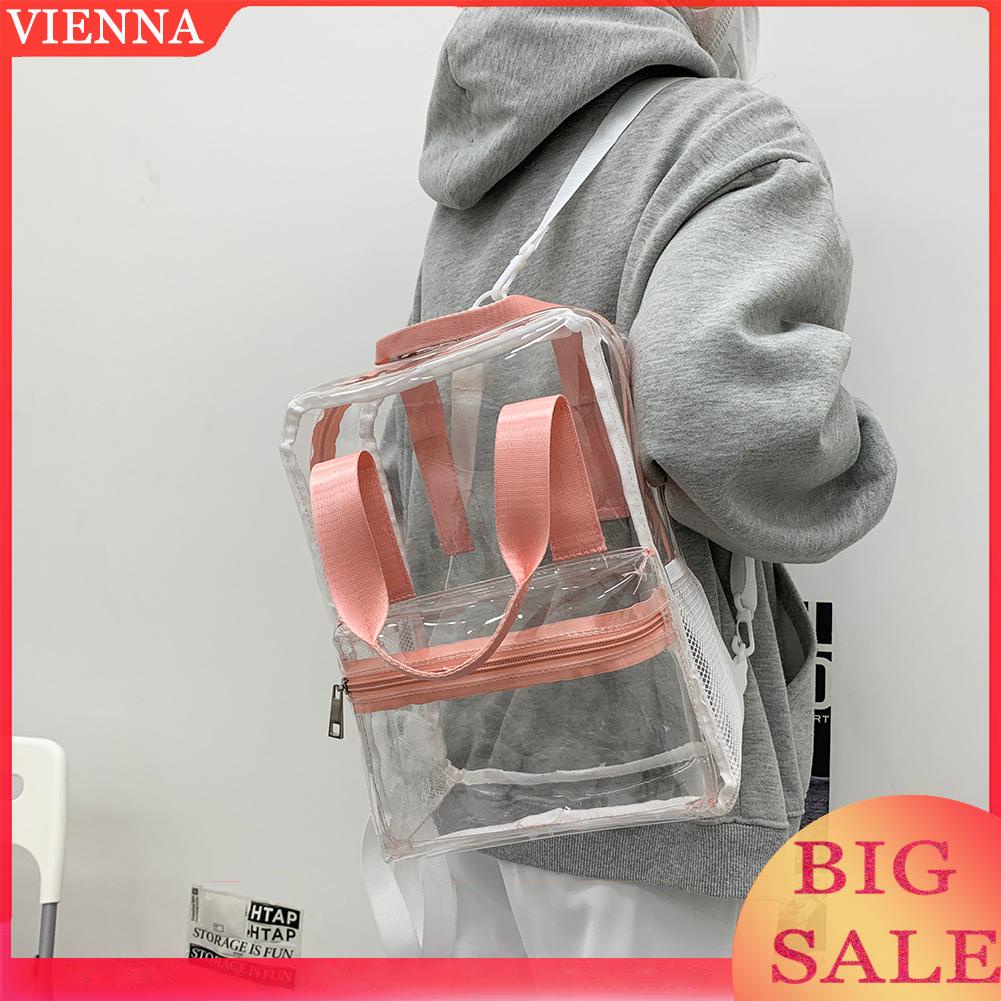 Balo Nhựa PVC Trong Suốt Chống Nước Màu Kẹo Cho Nữ