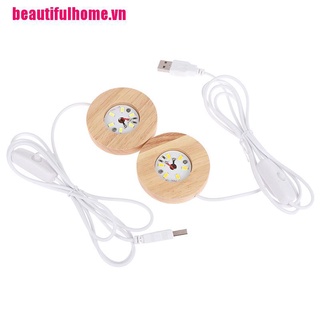 Đế Đèn LED Bằng Gỗ Pha Lê / Kính / resin