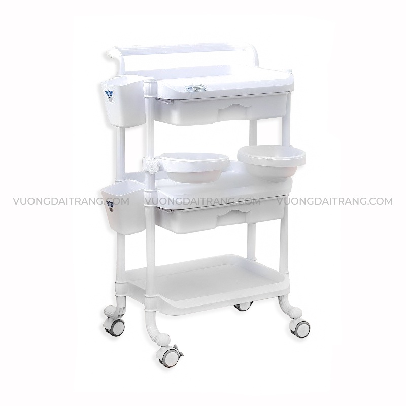 XE ĐẨY NHỰA CAO CẤP 3 TẦNG (  có thùng rác )