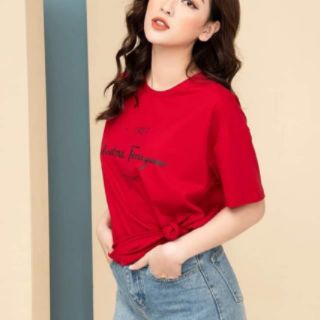 Áo phông đỏ cotton nữ