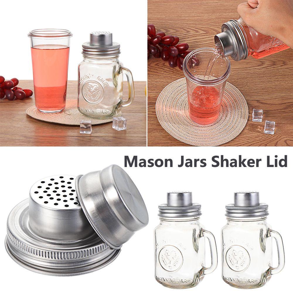 JANE Dụng Cụ Rây Bột Bằng Thép Không Gỉ Có Nắp Đậy Bình Lắc Pha Chế Cocktail