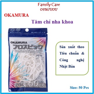 Combo 10 túi Okamura - Tăm kẽ chỉ nha khoa chất lượng Nhật Bản ( 90 cây/50 cây)