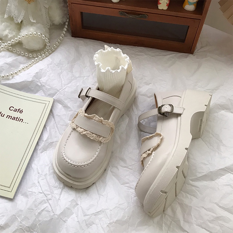 Giày oxford ulzzang Mary Jane đế dày phong cách cổ điển Pháp