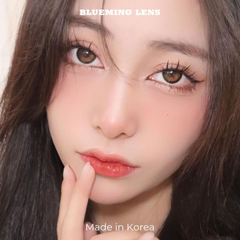 Lens mắt Nâu Filter kính áp tròng nâu ombre hiệu ứng long lanh giãn vừa 14.5mm