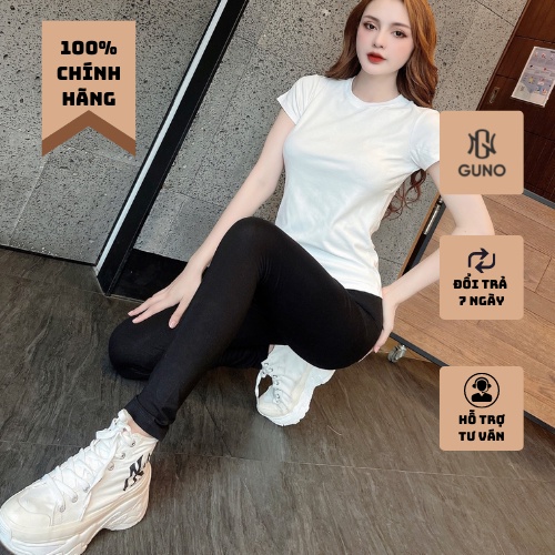 Quần legging nữ dài Guno nâng mông cạp cao lưng ôm giữ nhiệt đẩy mông thun ôm bó vải dày dặn bigsize HQNU57