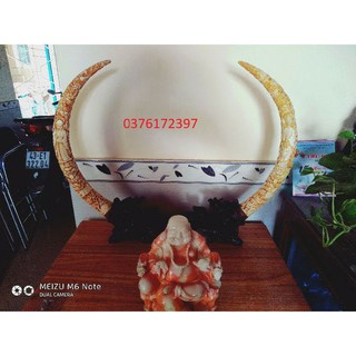 Cặp kỳ lân ngậm ngà loại vừa bằng đá đúc cao cấp