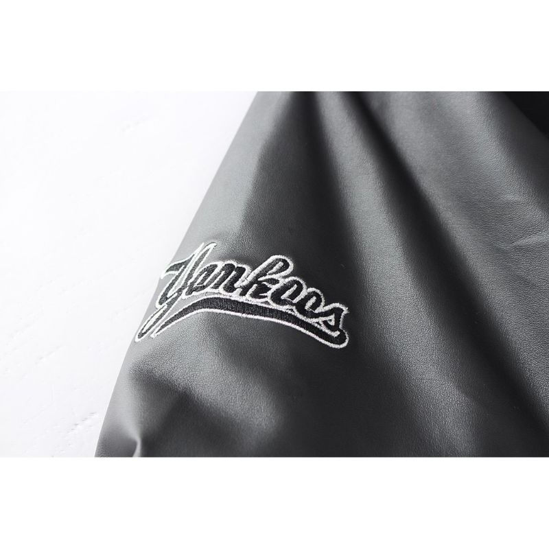 Áo Khoác Bomber Tay Da Thêu Chữ Form Rộng Unisex Siêu Chất