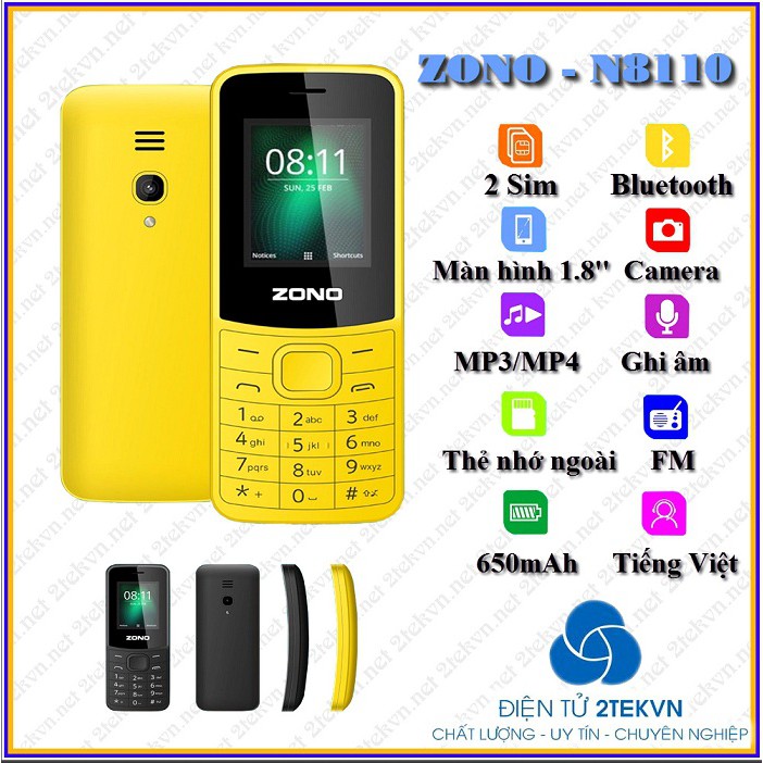 Điện thoại 2 sim giá rẻ ZONO – N8110 thiết kế cong độc đáo