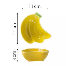 Chén bát ăn dặm gốm sứ cao cấp hình quả chuối dễ thương