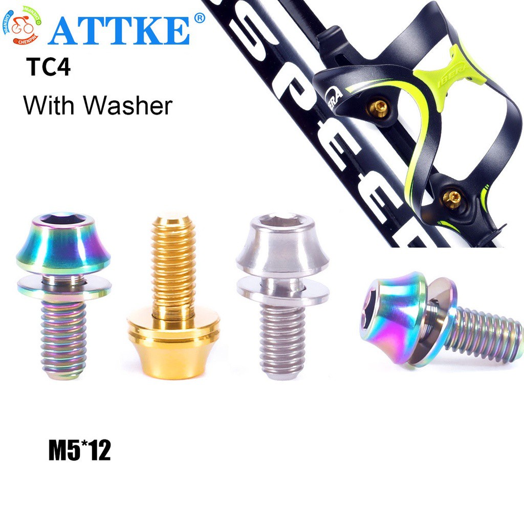 Bu Lông Lục Giác M5x12mm TC4 Kèm Giá Đỡ Bình Nước Gắn Xe Đạp Leo Núi MTB