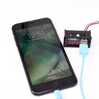 Red Led Digital Display Voltmeter for Vehicles Output 12.6V Battery
