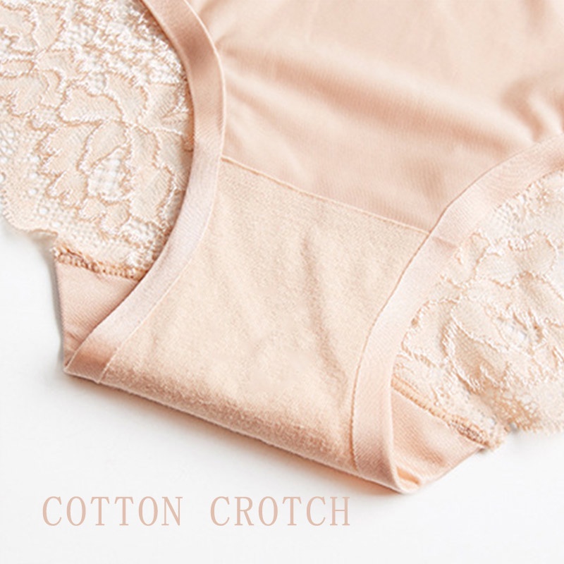 Quần lót lụa phối ren cỡ lớn M-3XL kiểu dáng quyến rũ